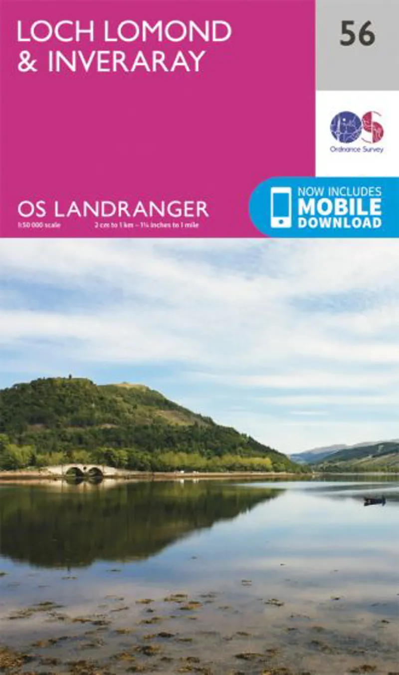 OS Landranger Map 56 - Loch Lomond and Inveraray